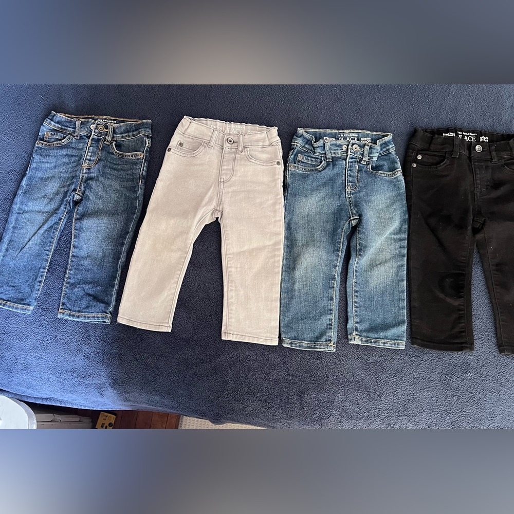 Denim pants & drawstring outfit (18-24 months)